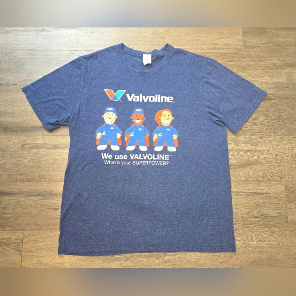 Valvoline Vintage Short Sleeve Tee Mens XL Retro Garage Moto Streetwear Casual